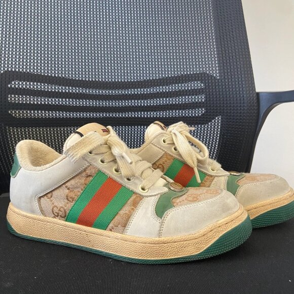 GUCCI Screener GG Enamel Old Style Casual Shoes